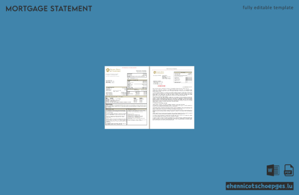 Antigua und Barbuda Global Bank of Commerce, Hypothekenabrechnung, 3 Seiten, Beispielansicht 1-2